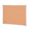 Brown Aluminum Frame Cork-board Bulletin Board with 2 Hooks 48x36 in